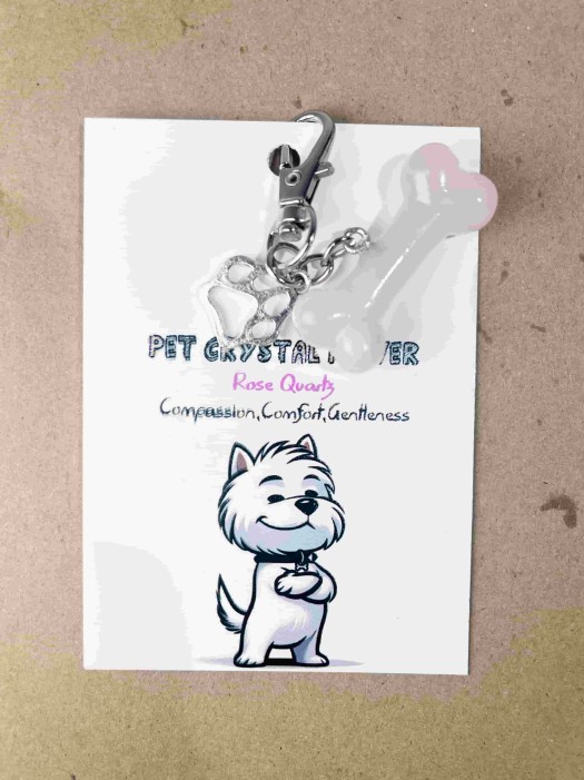 Pet crystal bone pendant