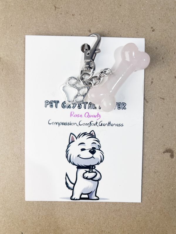 Pet crystal bone pendant