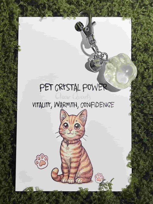 Pet Crystal Cat Claw Pendant